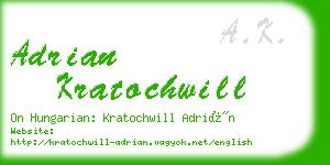 adrian kratochwill business card